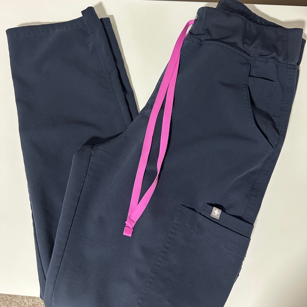 Figs High Waisted Yola Scrub Pants (Tall) in Night Sky